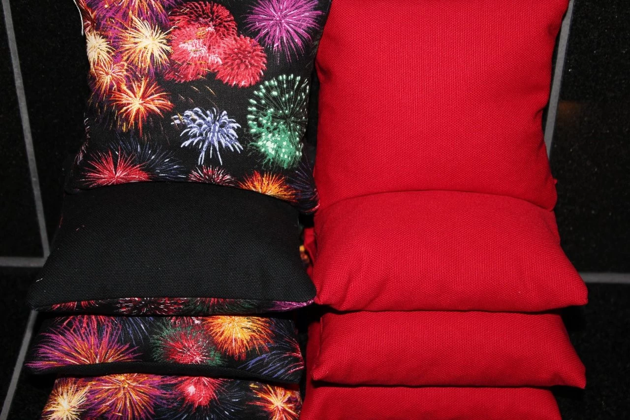 4th Of July Fireworks Cornhole Bags - Set Of 8 3 4th Of July Fireworks Cornhole Bags - Set Of 8