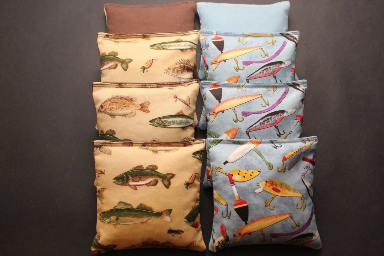 Fishing (Version 2) Cornhole Bags - Set Of 8 4 Fishing (Version 2) Cornhole Bags - Set Of 8 - Image 2