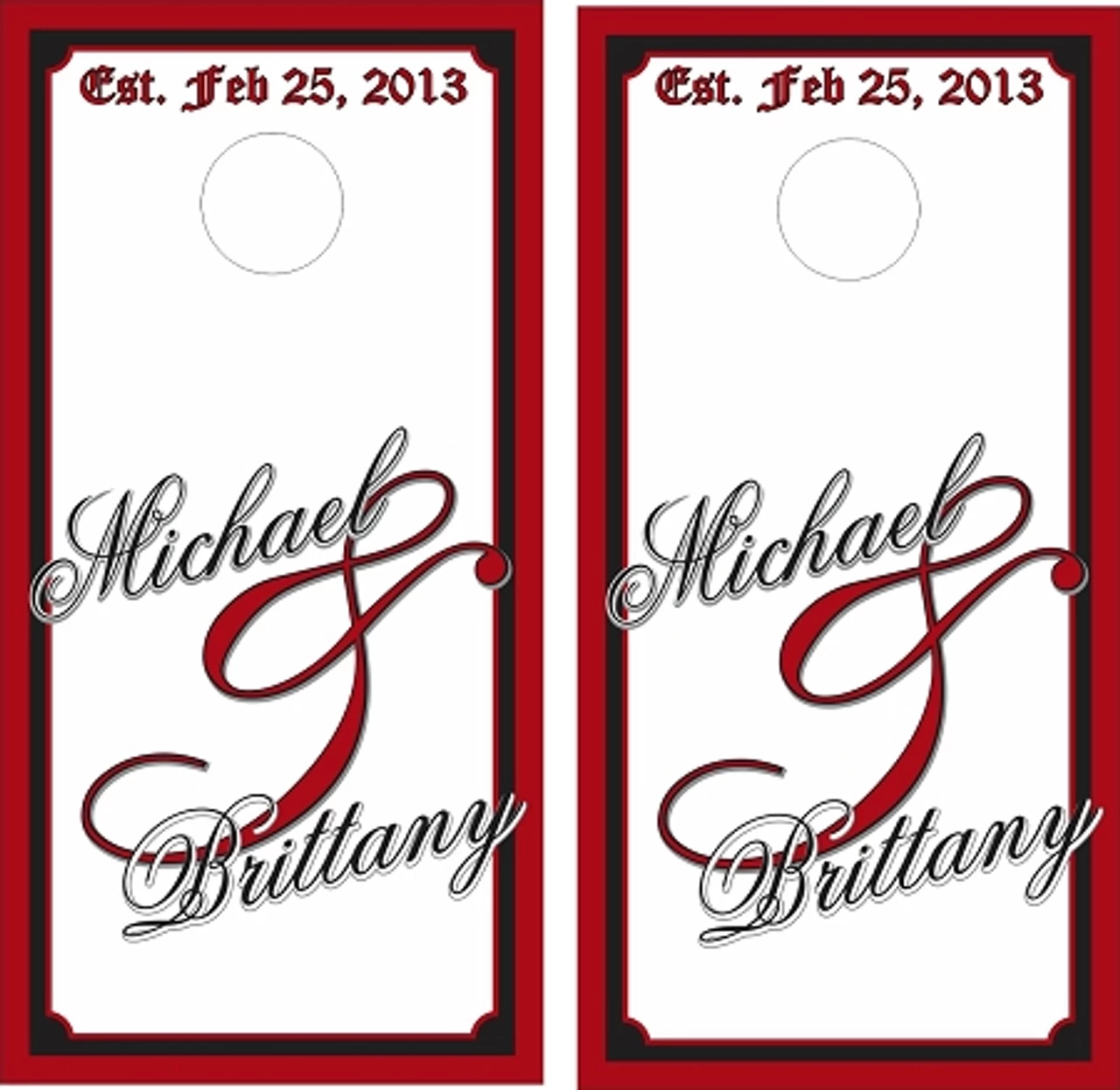 White Wedding Cornhole Wraps - Set Of 2 3 White Wedding Cornhole Wraps - Set Of 2