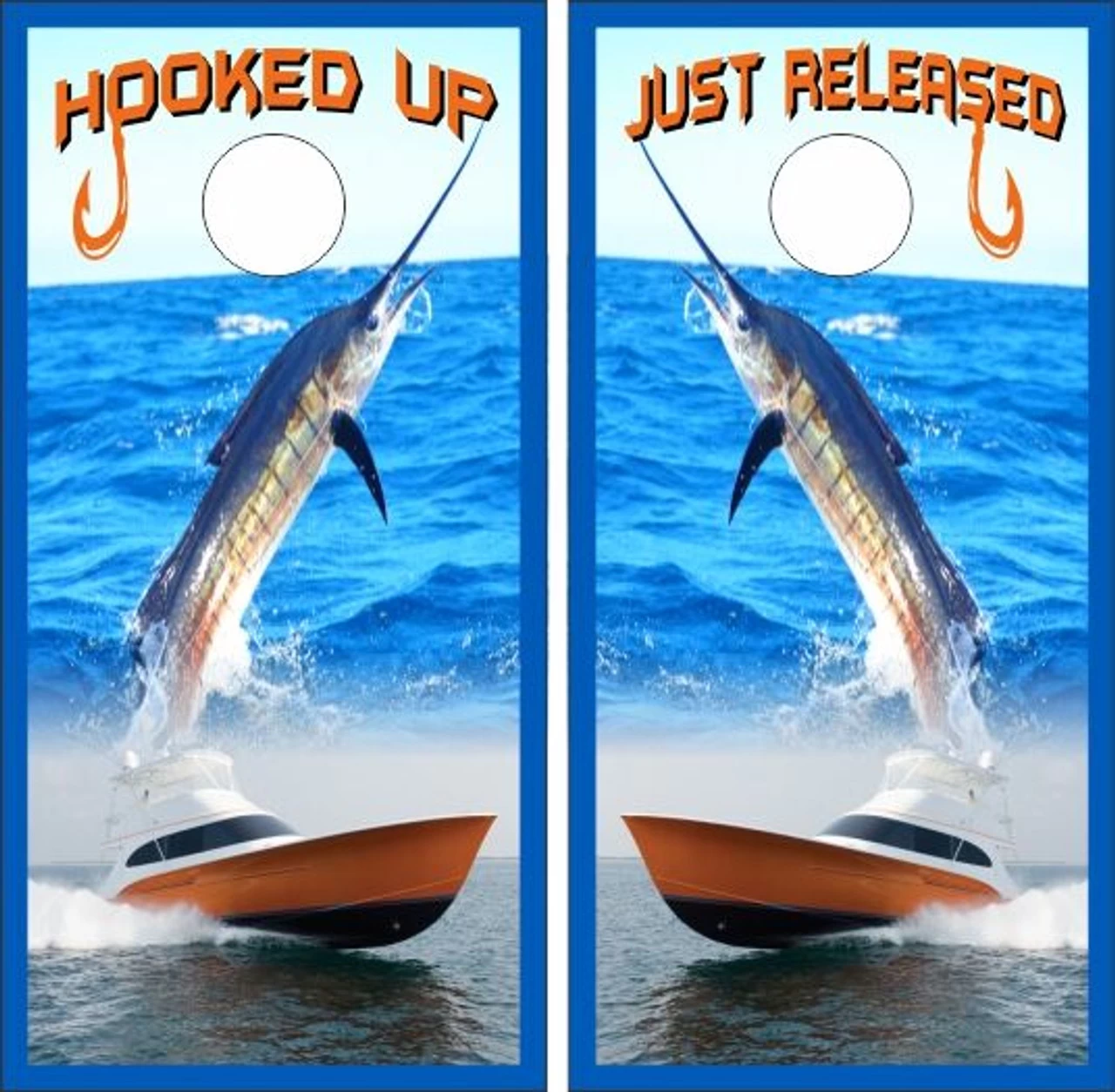 Hooked Up Cornhole Wraps - Set Of 2 3 Hooked Up Cornhole Wraps - Set Of 2