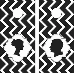 Wedding Chevron Cornhole Wraps - Set Of 2