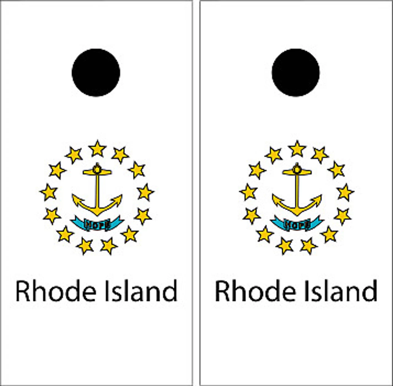 Rhode Island Flag Cornhole Set With Bags - Image 2