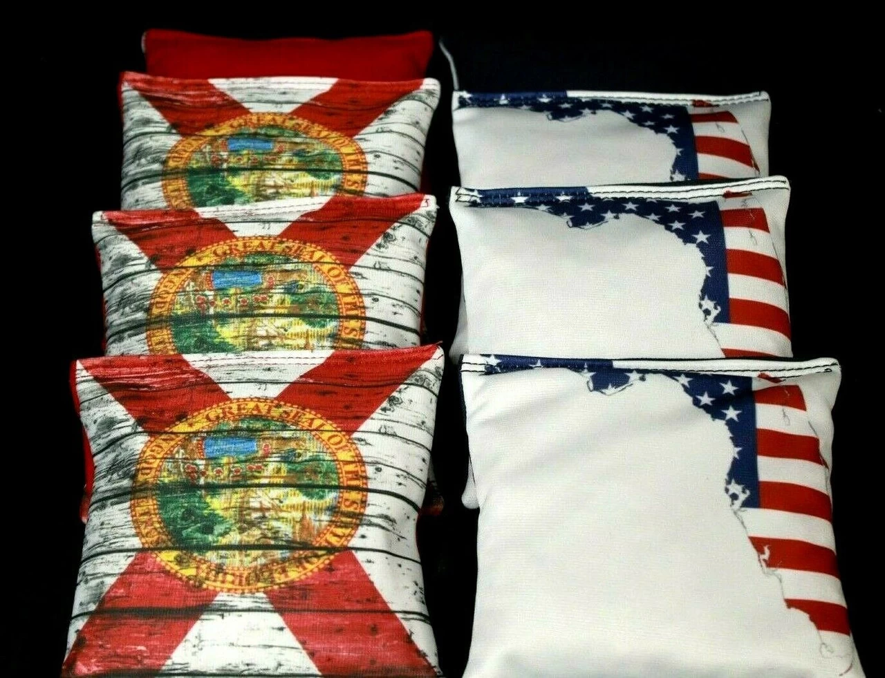 Florida Flag Cornhole Bags - Set Of 8 4 Florida Flag Cornhole Bags - Set Of 8 - Image 2