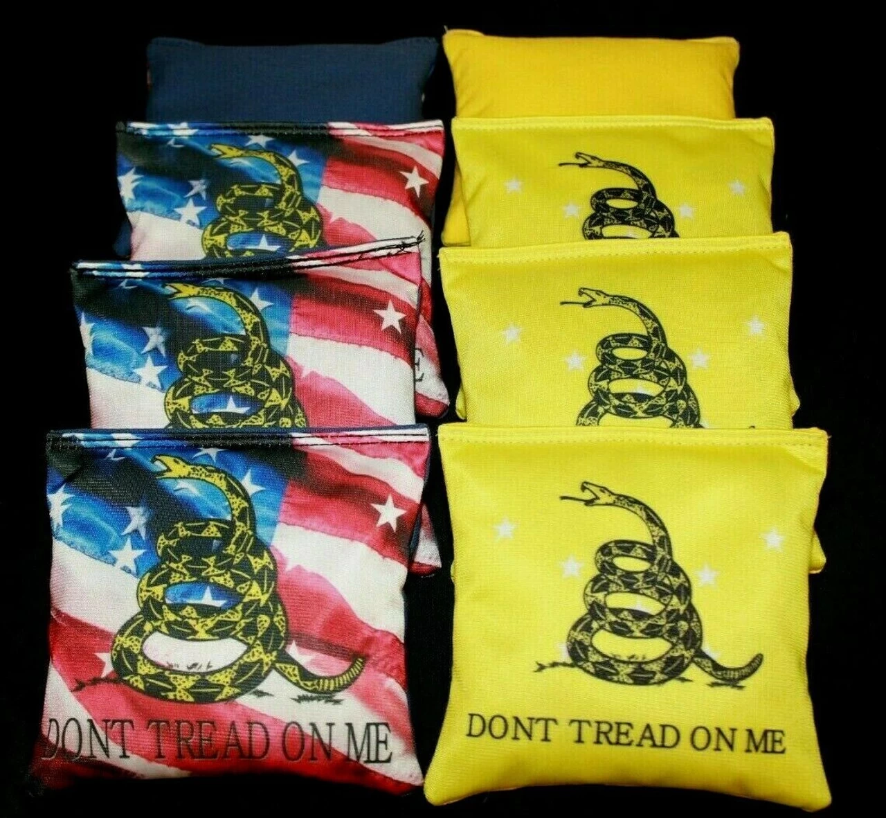 Don't Tread On Me American Flag Cornhole Bags - Set Of 8 4 Don't Tread On Me American Flag Cornhole Bags - Set Of 8 - Image 2