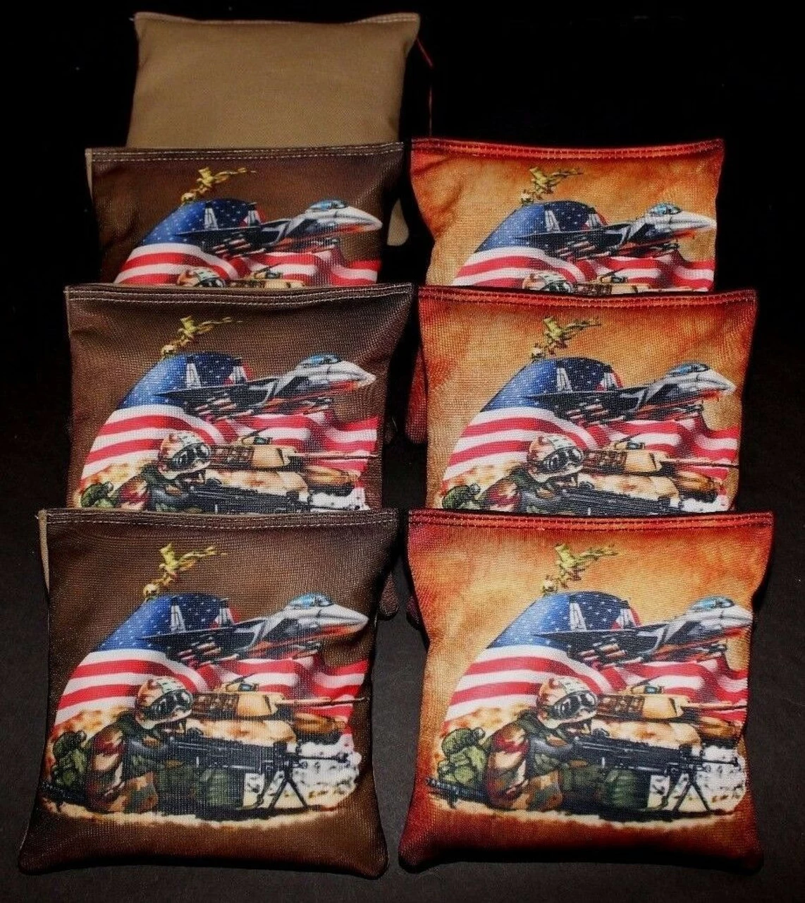 Patriotic Marine Military Cornhole Bags - Set Of 8 3 Patriotic Marine Military Cornhole Bags - Set Of 8