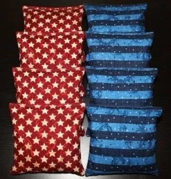 Stars And Stripes Version 2 Cornhole Bags - Set Of 8