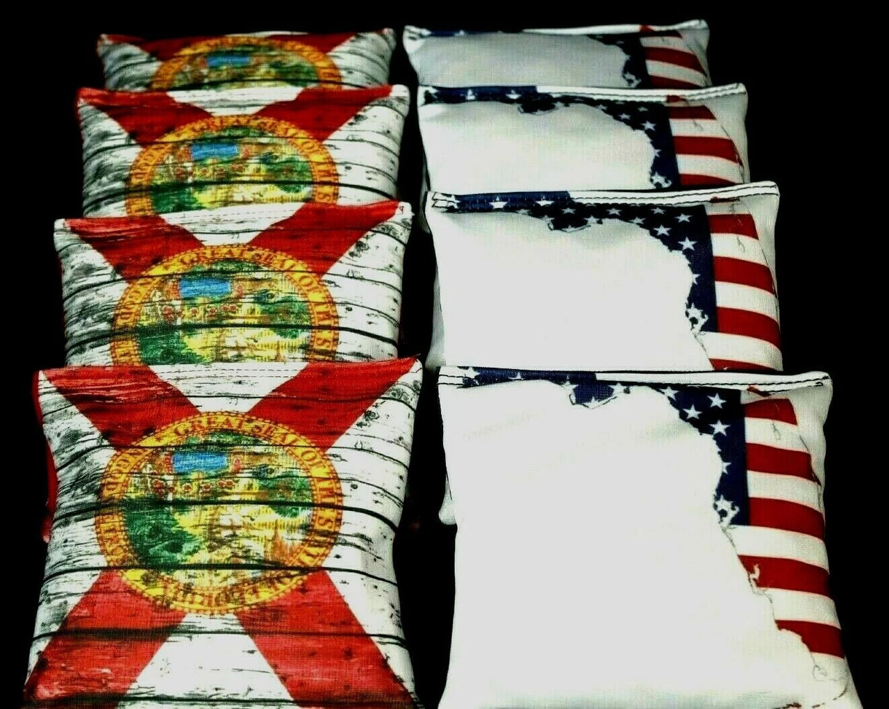 Florida Flag Cornhole Bags - Set Of 8 3 Florida Flag Cornhole Bags - Set Of 8