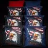 American Flag Bald Eagle Version 5 Cornhole Bags - Set Of 8