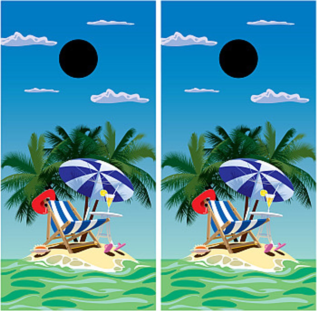 Small Island Cornhole Set With Bags - Image 2