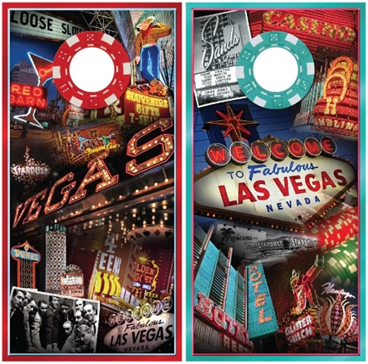 Las Vegas Cornhole Wraps - Set Of 2 3 Las Vegas Cornhole Wraps - Set Of 2