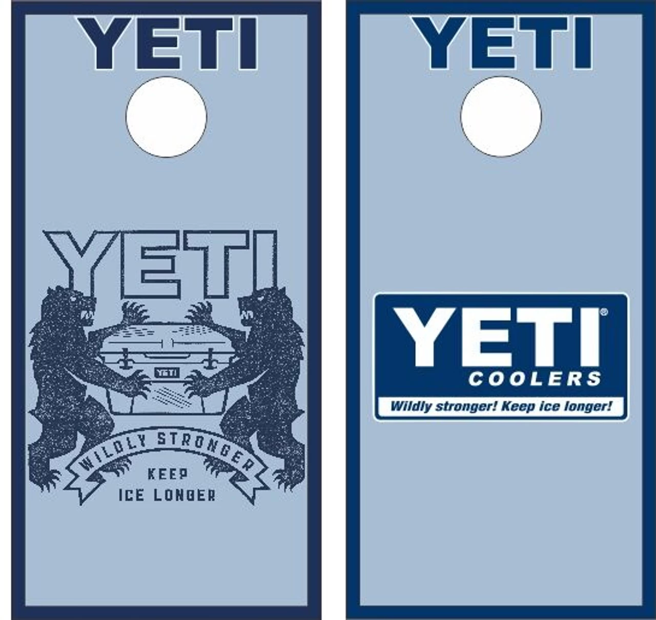 Yeti Coolers Cornhole Wraps - Set Of 2 3 Yeti Coolers Cornhole Wraps - Set Of 2